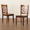 Baxton Studio Nicolette Modern and Contemporary Walnut Brown Finished Wood 2-Piece Dining Chair Set 179-11388-Zoro - alternate 8